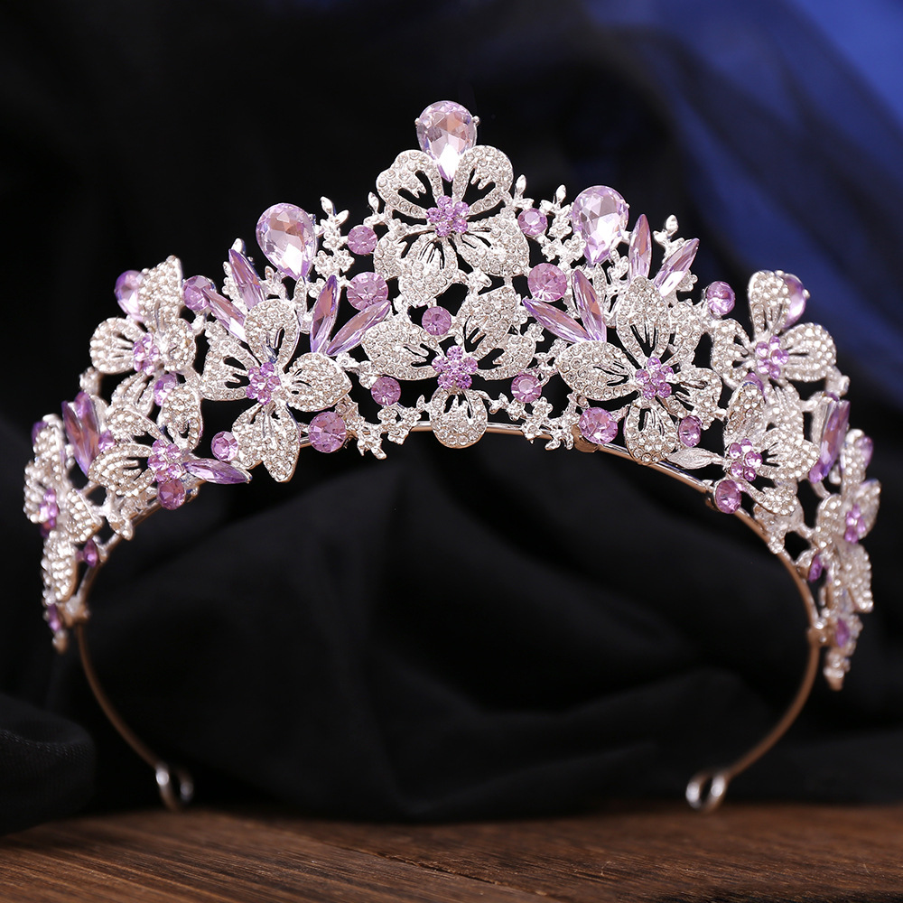 357g Weight Crown Hair Accessories Type 1 Piece Quantity Wedding, Birthday, Festival Occasion Alloy Material Leaves Pattern All Seasons Season Women's Gender Diamond Design Simple Style, Shiny Style Simple Style Shiny Women's Leaves Alloy Diamond Crown 2