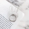 Transparent ring buckle-rabbit head