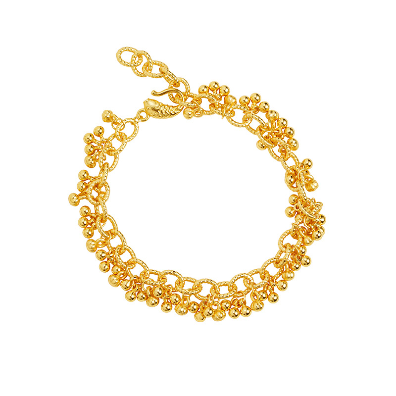 Muñeca antigua de oro de arena de Vietnam, nueva tendencia nacional de estilo chino, joyería de mano frutífera, accesorios de moda versátiles, accesorios de larga duración.