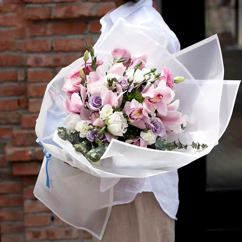 Li Zhiran magic edge matte paper floral gift box gift flower packaging flower shop matte bread flower paper wholesale