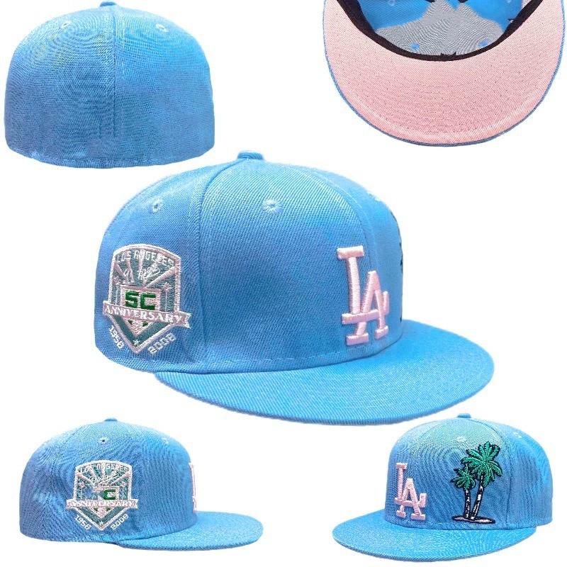 [LA Los Angeles Dodgers] Солнцезащитная шляпа с вышивкой, полное покрытие, бейсболка с широким краем и куполообразной формой