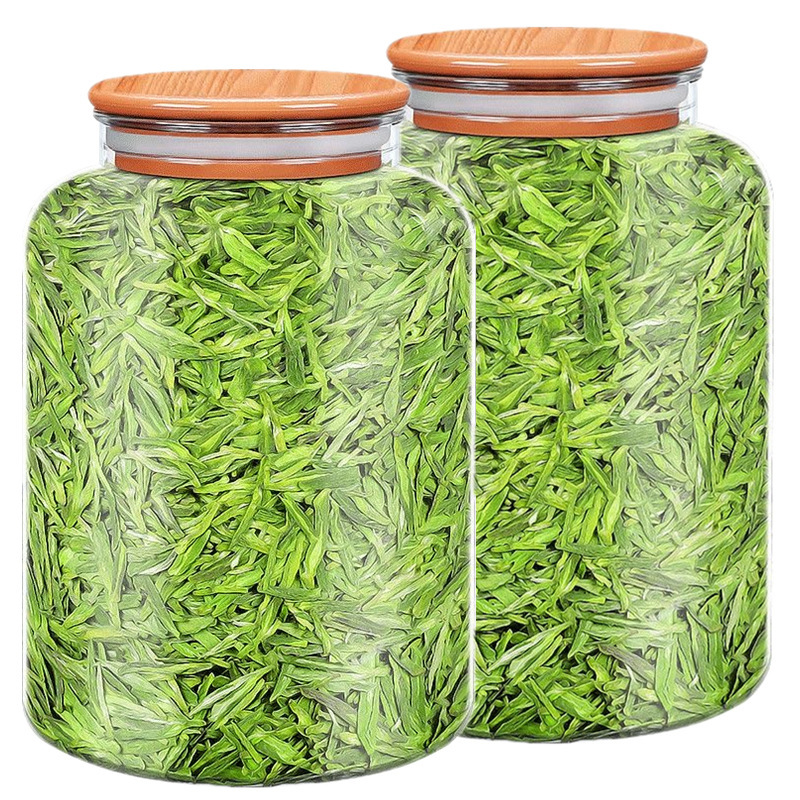 Longjing Dragon Well Green Tea 2024 Spring Pre-Qingming Rich Aroma Hangzhou Bean Fragrance Loose Leaf 50g Wooden Lid Clear Jar key features