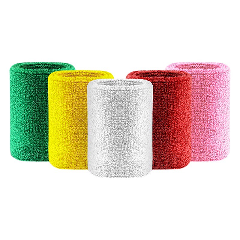Polyester cotton towel wrist guard sports sweat-absorbent badminton basketball tennis wrist guard Source manufacturers can add logo