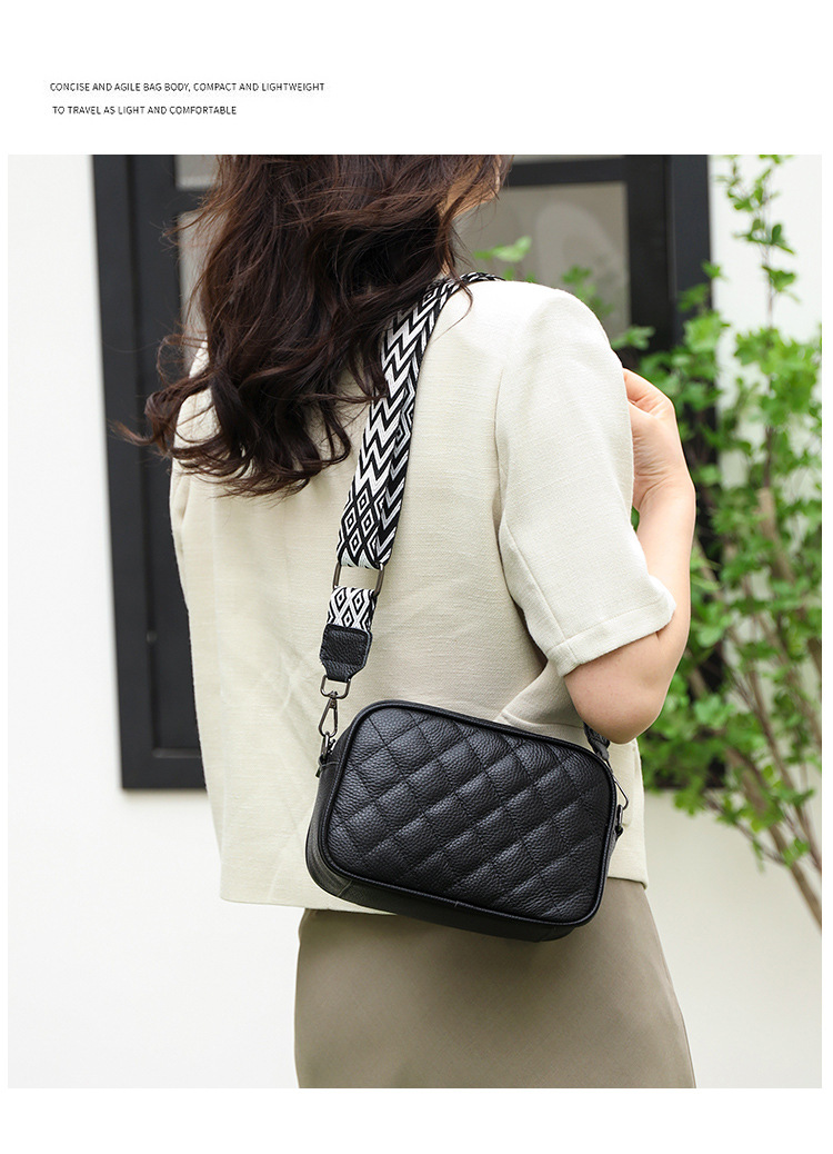 Women's Crossbody Bag Versatile Diamond Leather Shoulder Bag_voghion.com