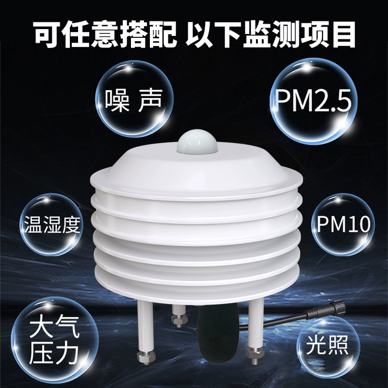 Небольшой жалюзи метеорологическая станция атмосферного давления температуры и влажности света CO2 датчик шума углекислый газ жалюзи коробка
