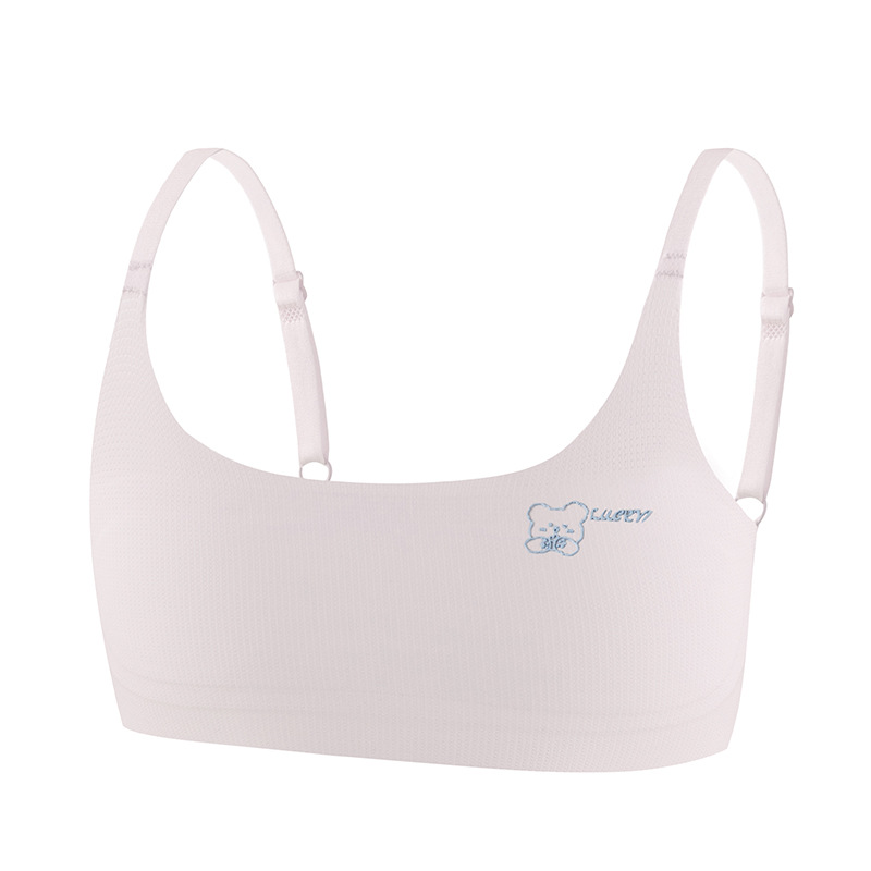 Ropa interior para niñas durante el período de desarrollo, chalecos pequeños, estudiantes de primaria, niñas sin costuras, sujetadores de crecimiento infantil, primera etapa, verano delgado