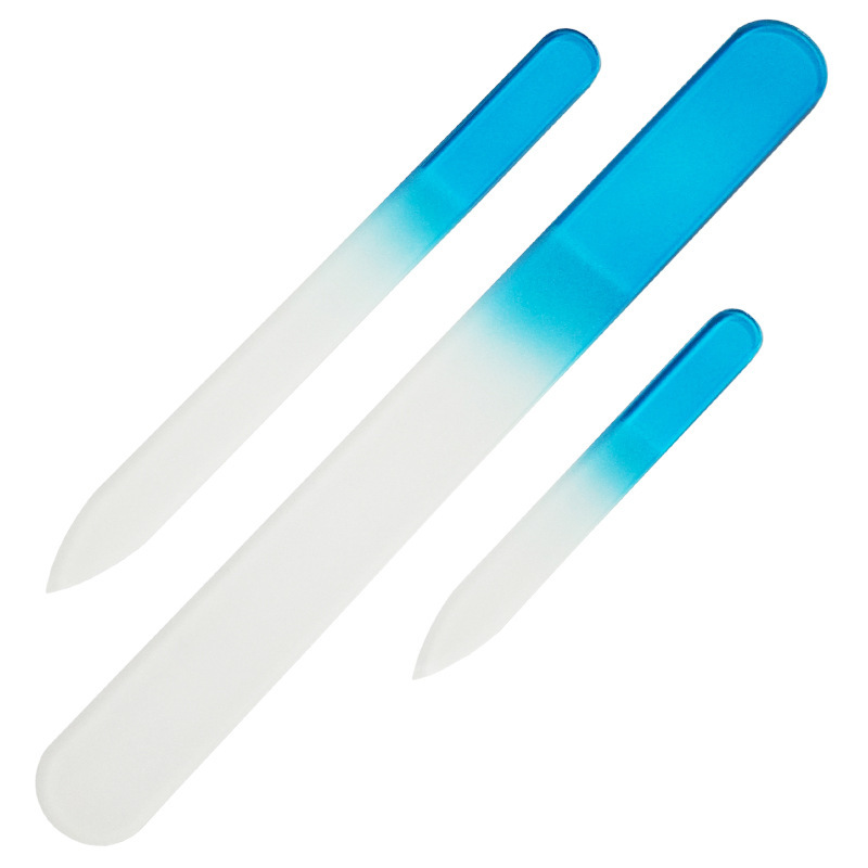 Manufacturer Wholesale Regular Size Glass Nail File, Color Logo Crystal Nail Polishing Glass File Produced on Demand