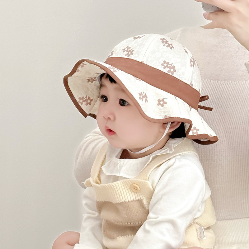 Sombrero de bebé primavera y otoño bebé princesa gorro de pescador lindo super lindo gorro de verano de niñas gorro de algodón sombrero sombrero de sol