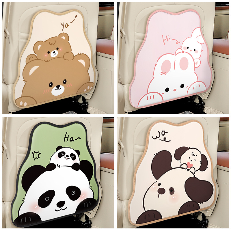 Cartoon Car Seat Back Anti-kick Pad,Anti-fouling And Anti-dirty,Cute Rear Seat Protection Pad For Children's Car,Anti-wear Pad