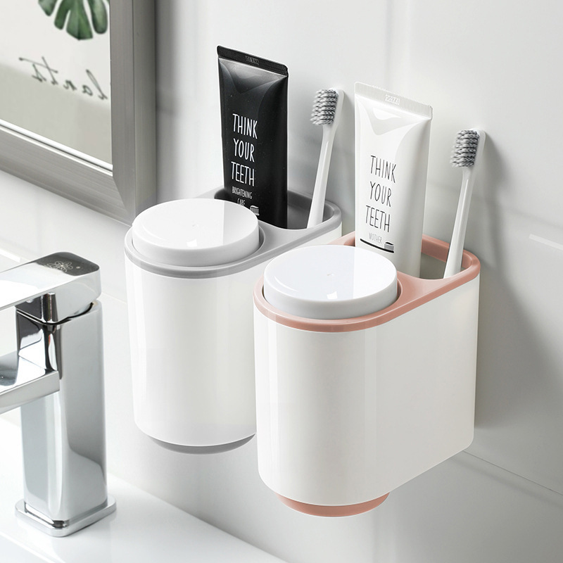 シンプルなマウスウォッシュカップ、歯磨きカップ収納ラック、北欧家庭用ウォッシュカップセット、歯ブラシカップルペア|undefined