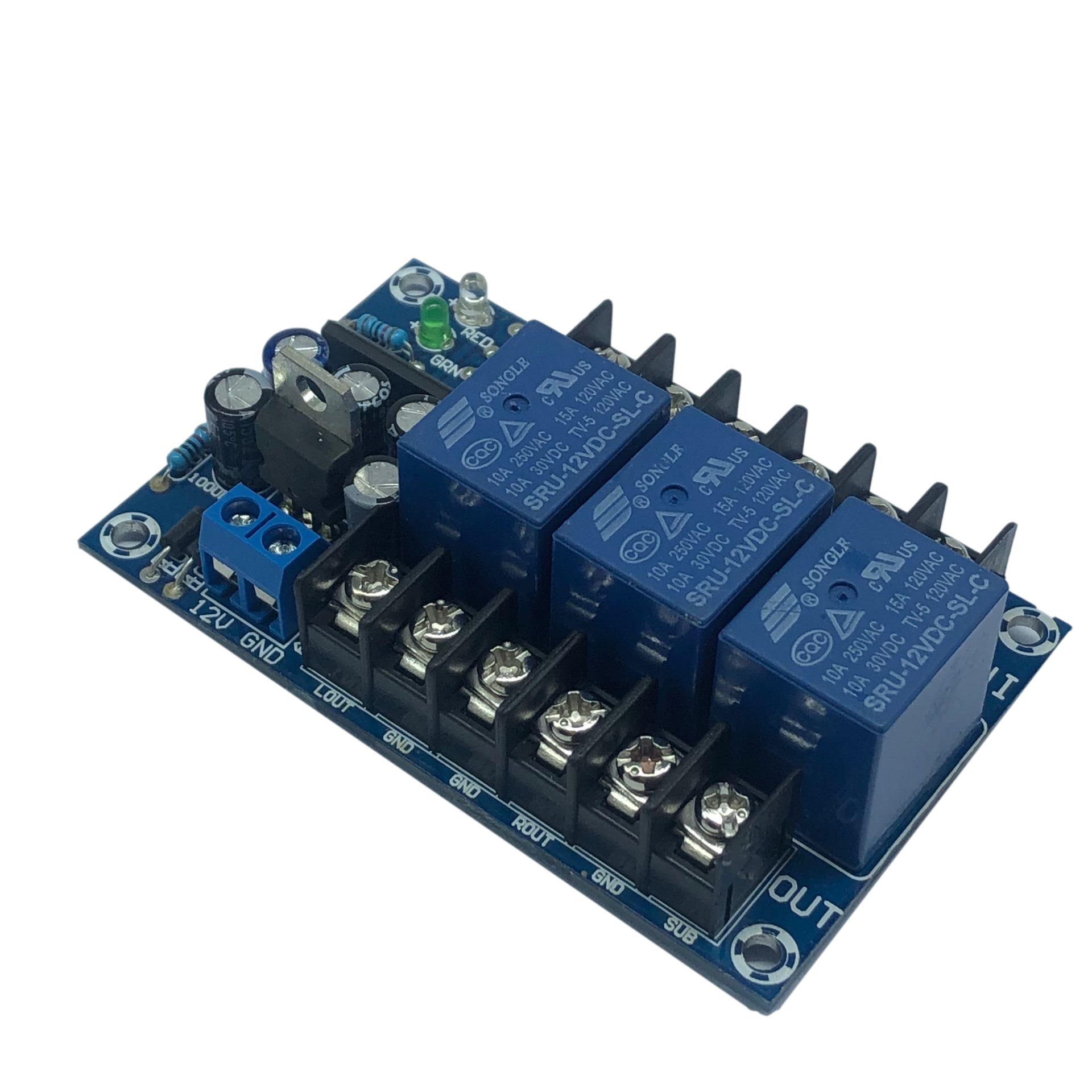 三声道功放板专用喇叭保护板 支持低音炮BTL 成品