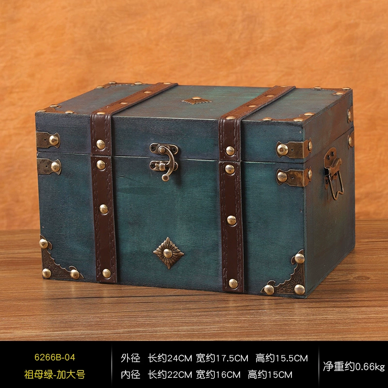 Retro wooden table storage box, wooden box