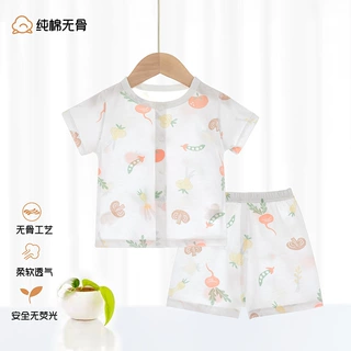 加工定制宝宝短袖套装夏季薄款新生儿纯棉儿短裤婴儿衣服春夏装