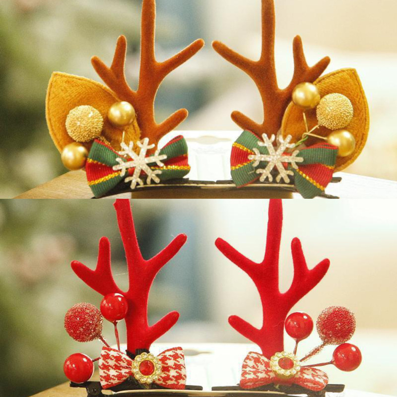 Kerstmis rendier gewei haarspeld voor kinderen feestelijk_voghion.com