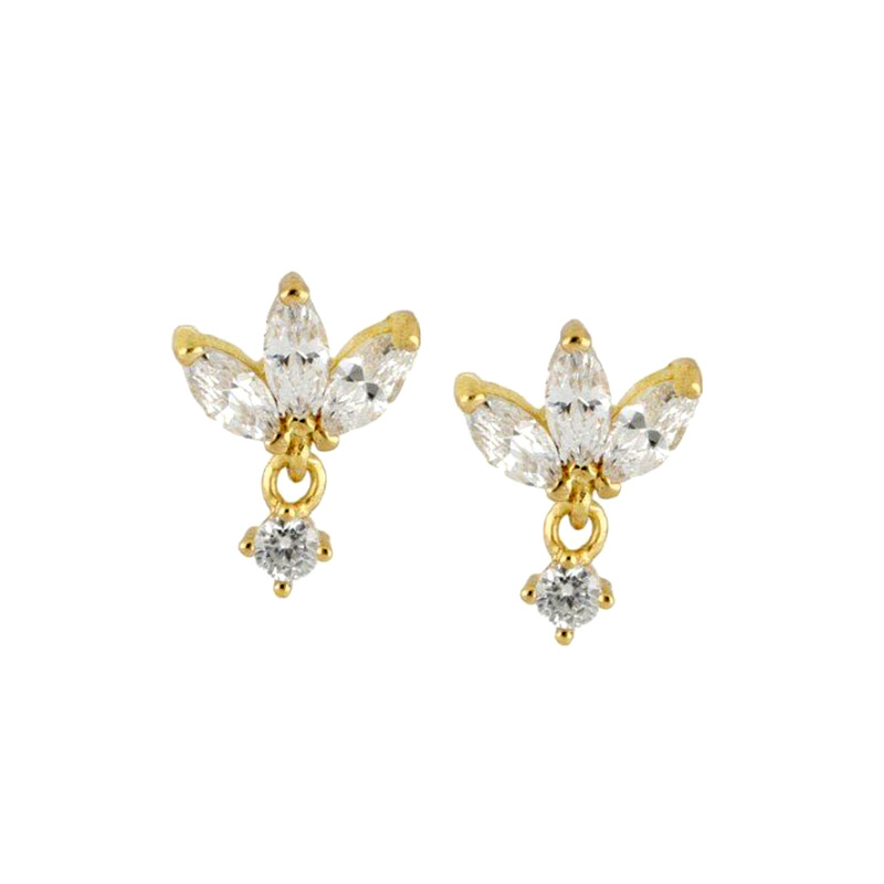 Pendientes De Clip De Oreja De Mariposa De Circonio Con Aguja De Plata Esterlina Pendientes Elegantes Simples De Mujer Joyería De Estilo Ins De Diseño De Nicho display picture 4