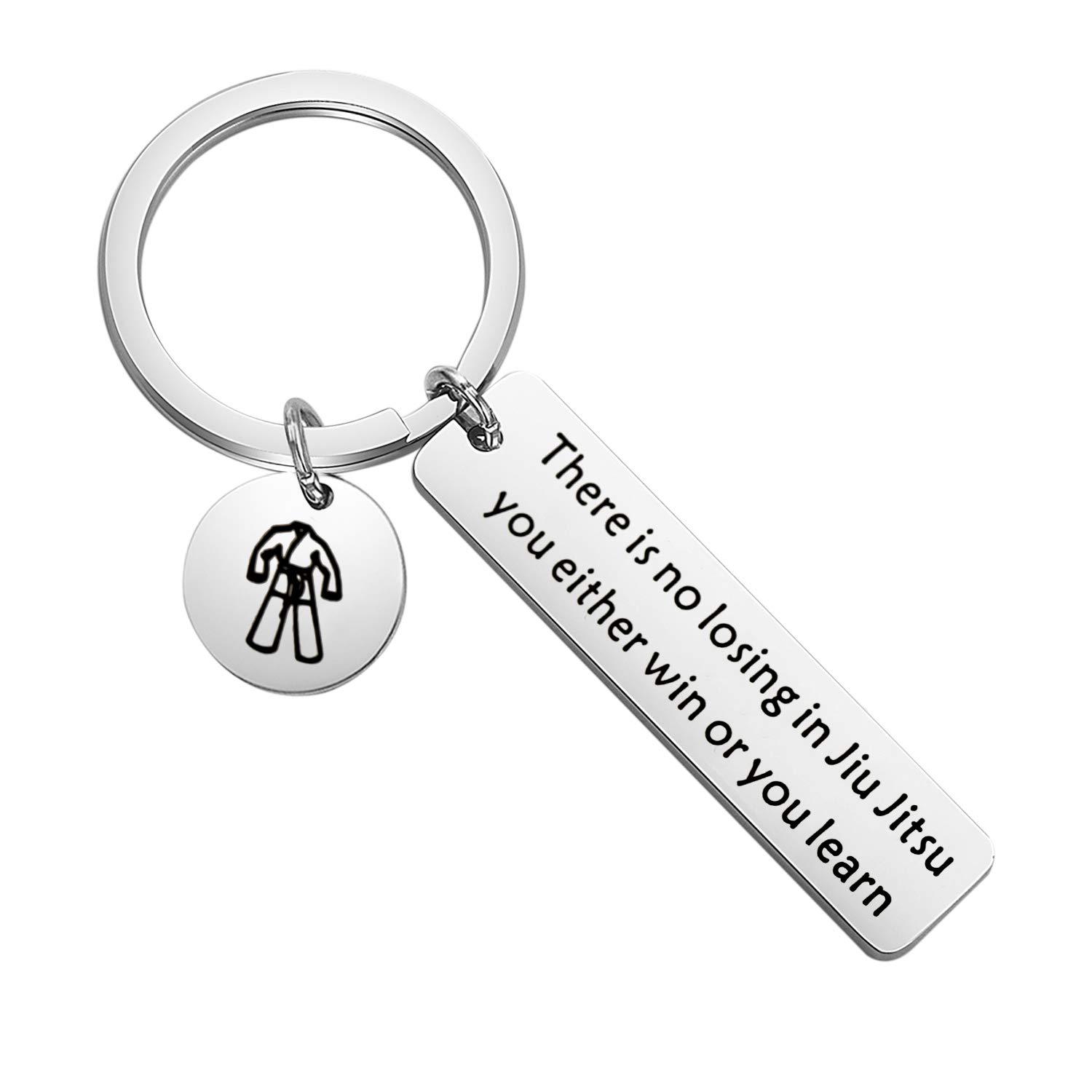 Amazon Direct Supply Jiu Jitsu Judo Jujitsu Stainless Steel Keychain Martial Arts Enthusiast Gift Wholesale