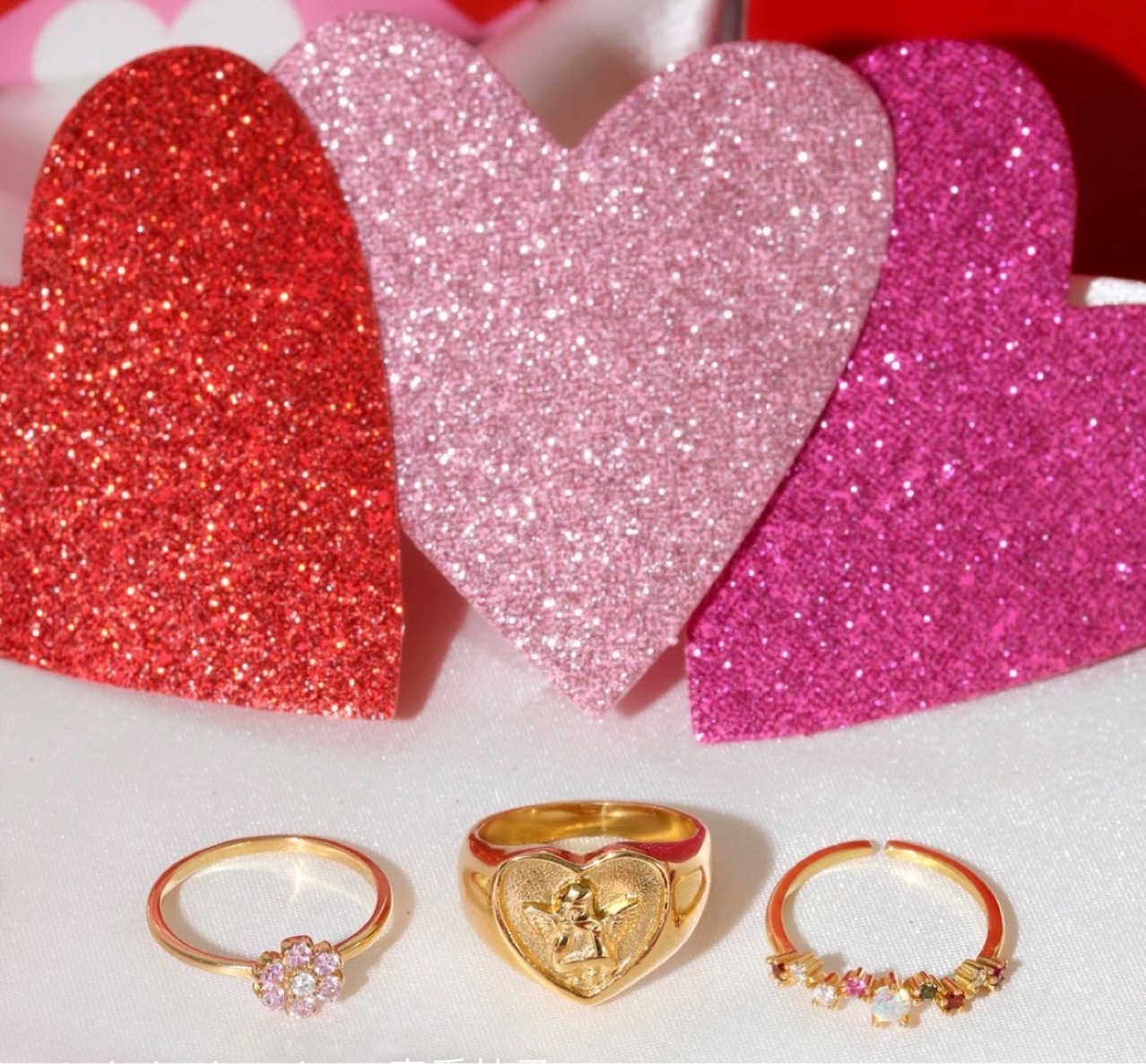 6, 7, 8 Ring Size Wholesale Jewelry Sweet Angel Heart Shape Wings Titanium Steel 18K Gold Plated Rings
