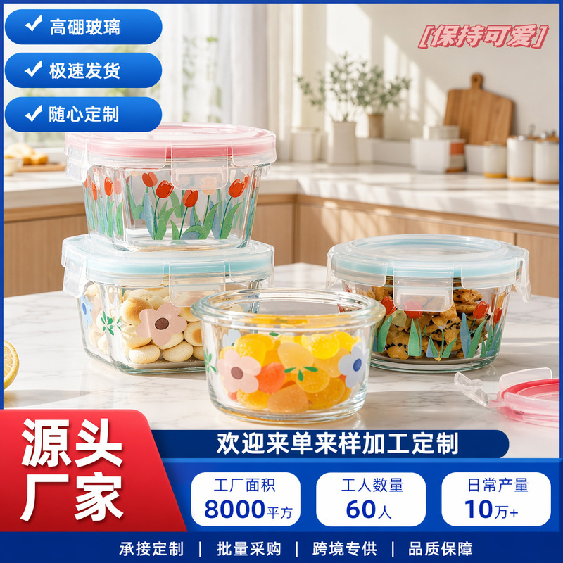 Insulated Food Container with Lid, Baby Food Storage Box, High Box Lunch Box, Silicone Food Storage Box, Sealed Children's Lunch Box