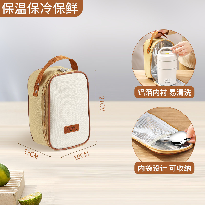 Hengrun Acero inoxidable Bento taza portátil taza de desayuno pequeño espesado Acero inoxidable aislado caja de almuerzo caja de sopa