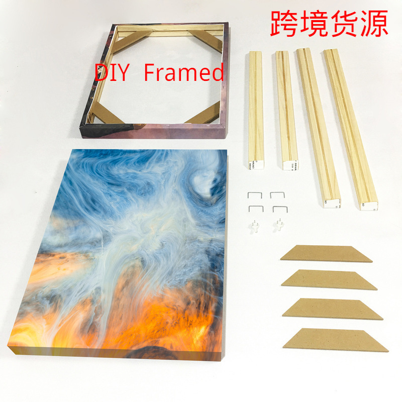 Pine wood oil painting frame canvas painting frame woodworking pen stretched silk frame strip thickened open large size wholesale oil painting frame inner frame