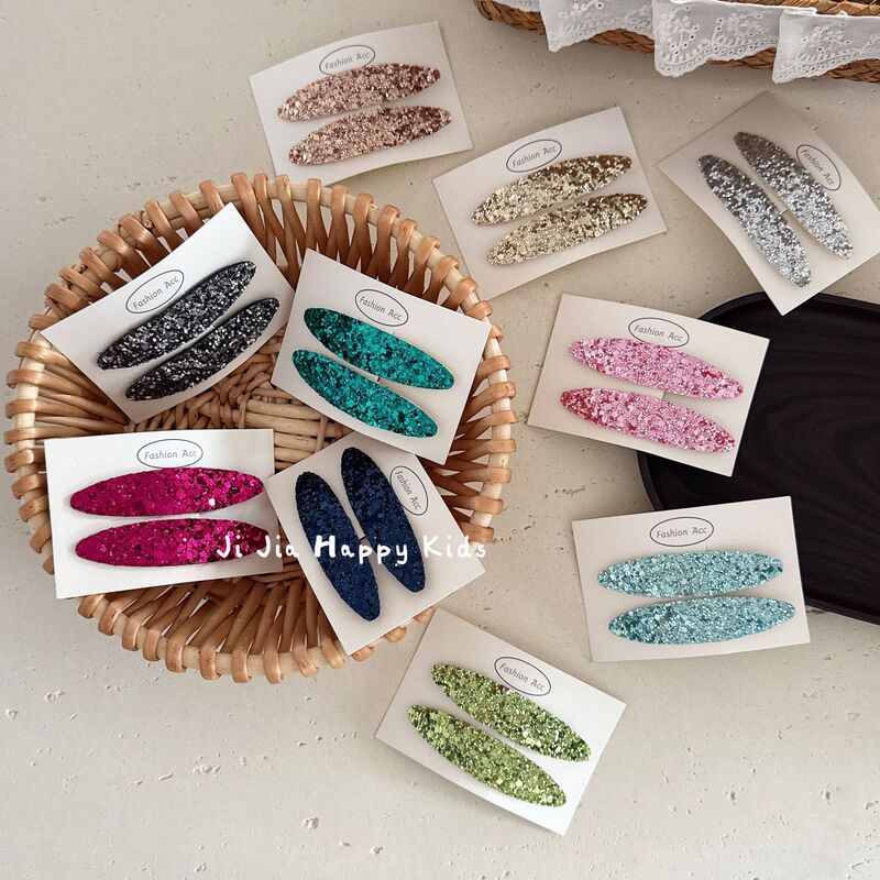 Colorful Children's Sequin Glitter Bb Clip, Simple Oval Versatile Hairpin, Girls' Bangs Clip, Side Clip Colorful Children's Sequin Glitter Bb Clip, Simple Oval Versatile Hairpin, Girls' Bangs Clip, Side Clip