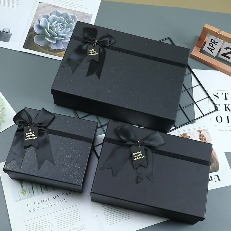 天带盖蝴蝶结礼盒生日礼物伴手礼情人节礼品包装盒礼物盒围巾礼盒