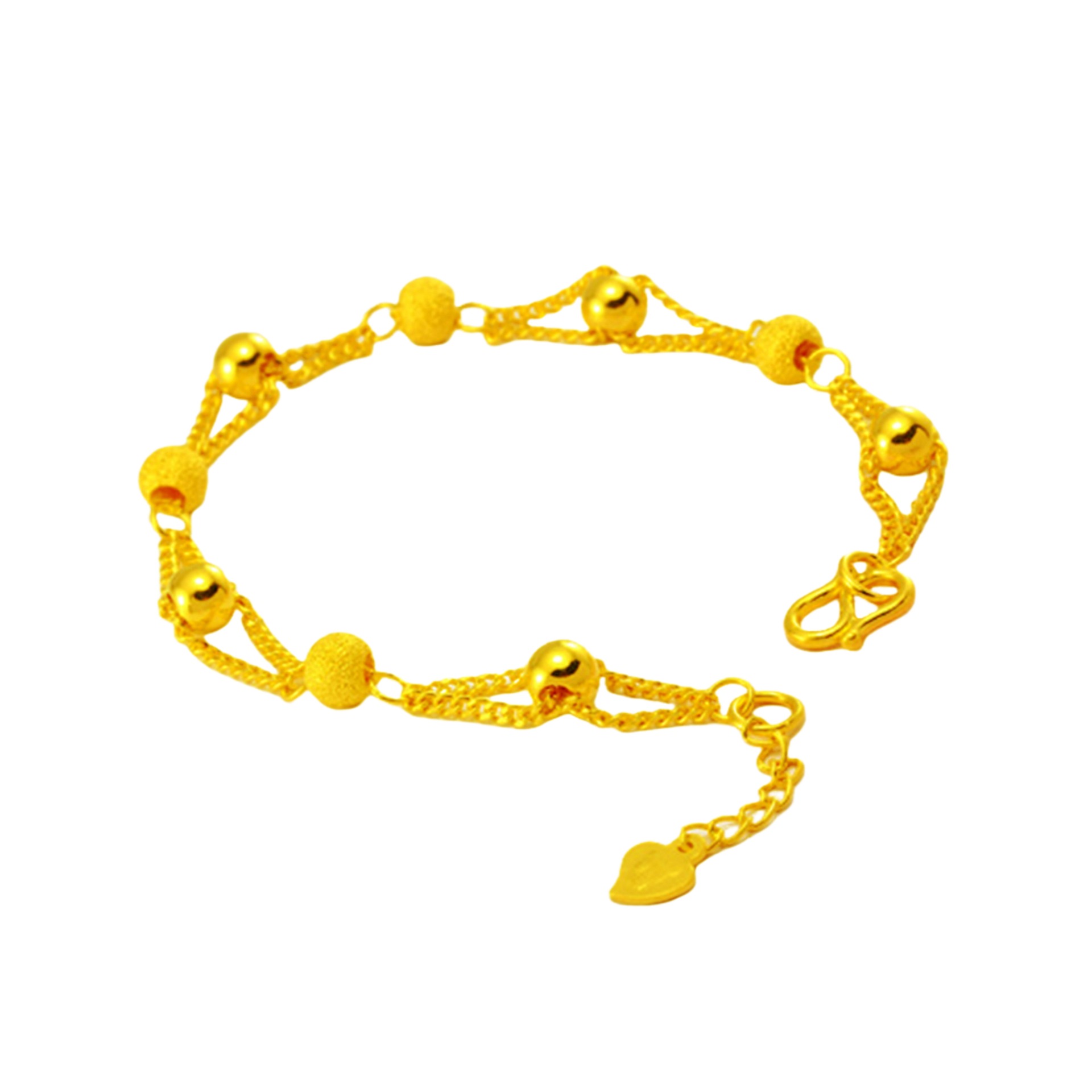 Golden fashionable beaded bracelet
