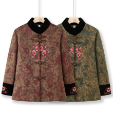 奶奶秋冬季唐装棉衣外套女中老年妈妈加绒加厚棉服老太太中式棉袄