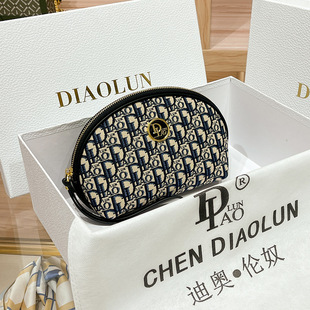 Shell bag manufacturers wholesale 2024 new clutch bag printed embroidery cosmetic bag high sense canvas coin purse