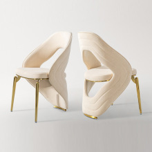 餐椅轻奢不锈钢家用高级感高端餐厅酒店椅现代靠背软包新款椅子