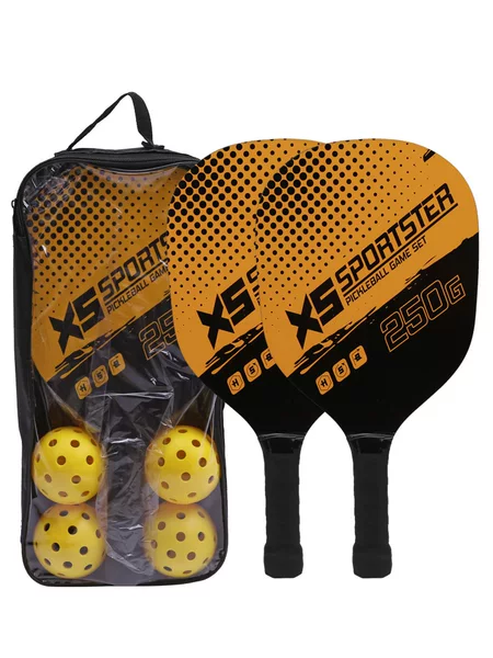 Poplar wood pickleball paddle set, beach paddle with ball, outdoor sports and fitness equipment set