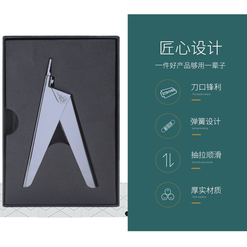 Temu en stock herramientas de uñas de acero inoxidable tijeras de uñas verticales combinación conjunto de cuatro piezas de color titanio tijeras de piel muerta traje