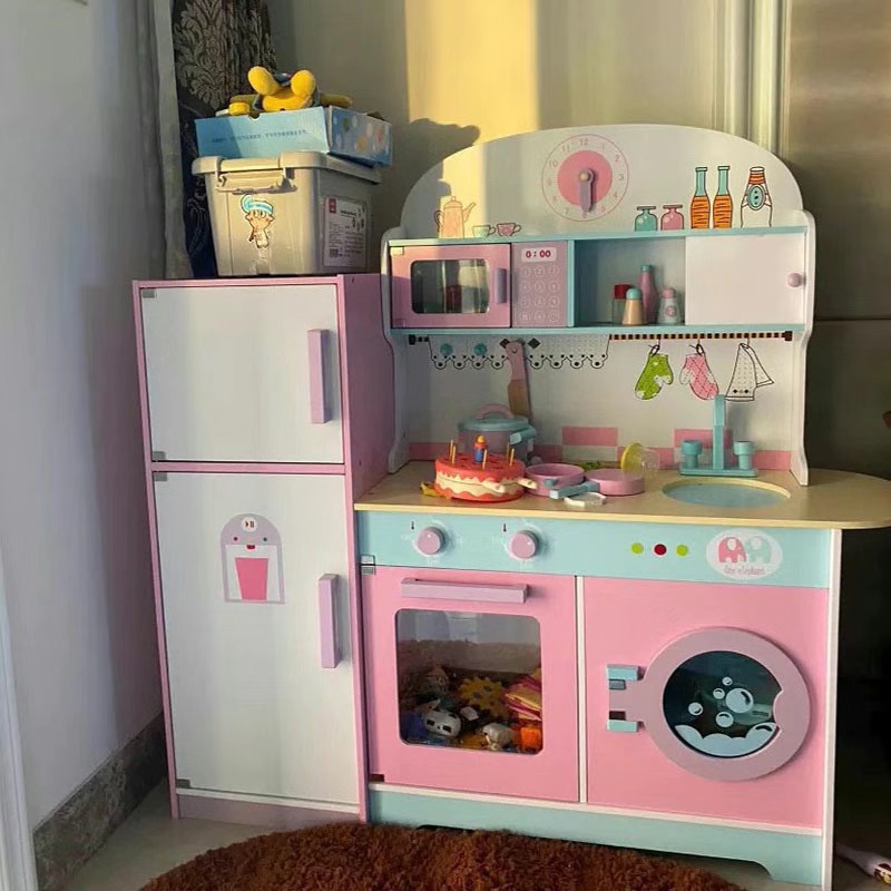 木制仿真過家家冰箱廚房大型兒童體驗木質益智男女遊樂園玩具禮