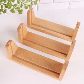 木制u形台历底座家用桌面亚克力相框底座台历卡片展示架