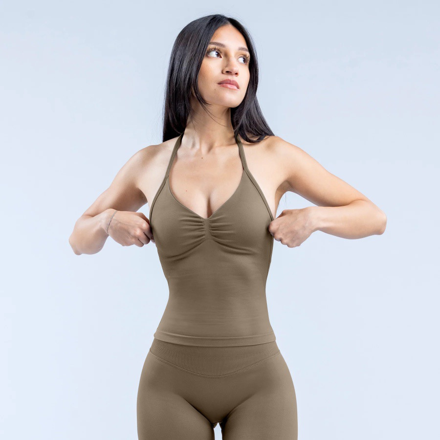 Cross-border Sports Yoga Vest No Waist Lingerie Women's Sexy Neck Beautiful Back Bra Fitness Outdoor Running Sling