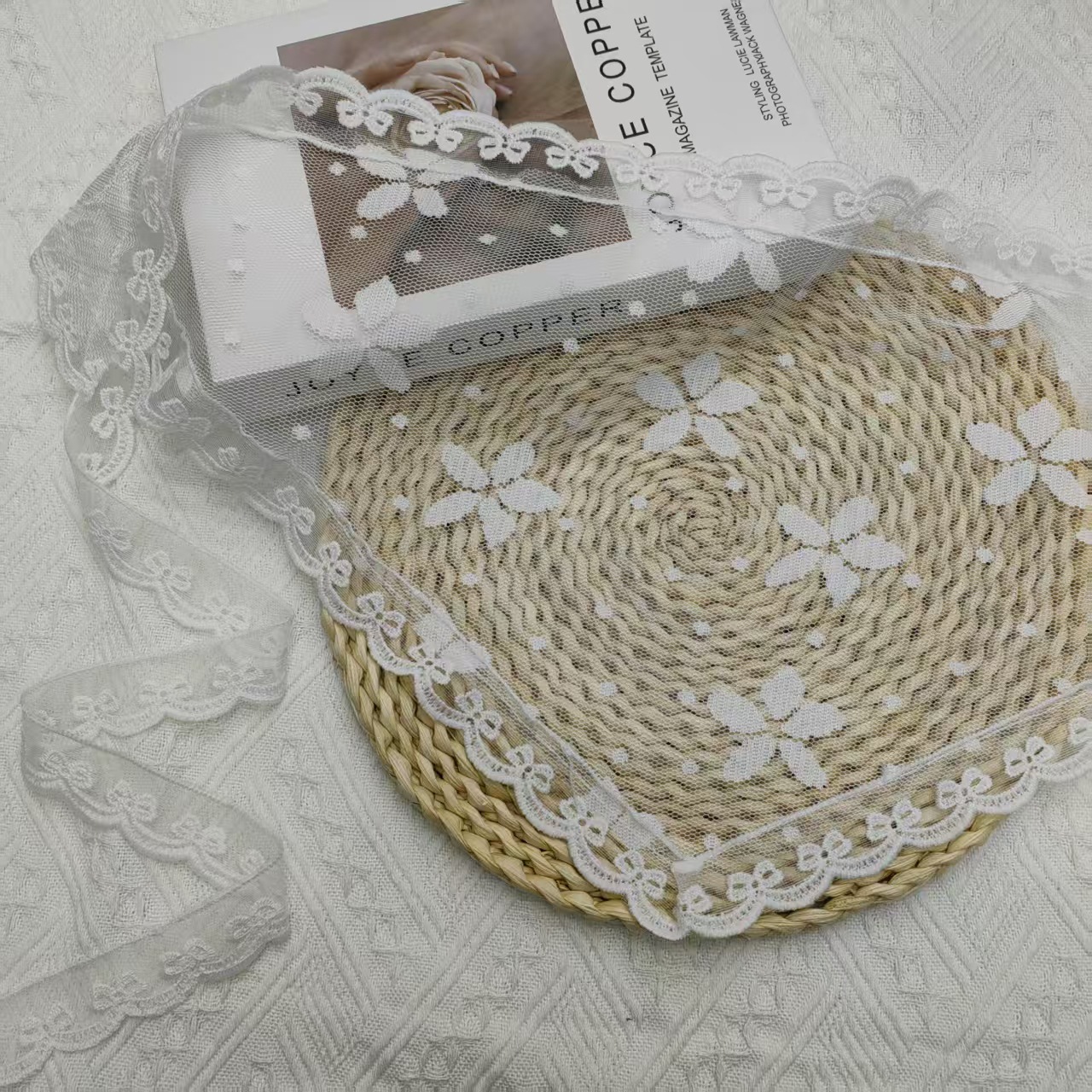 Lace tie turbanes dulces jeans accesorios de combinación