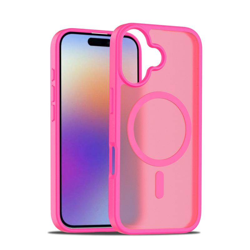 メーカーカスタマイズされた新しいApple 17promax肌のような感触の磁気吸着携帯電話ケース2.0落下防止iphone16携帯電話ケース|undefined