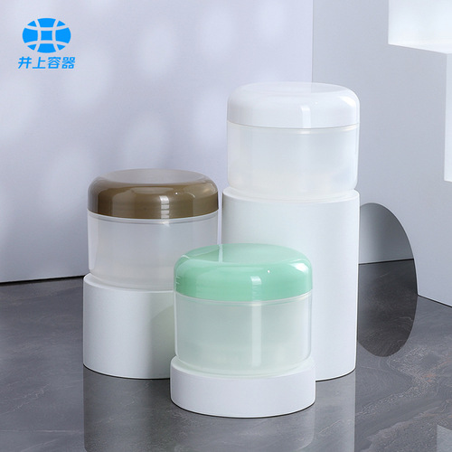 100g Cream Jar Cosmetic Bottles, Sealed with Gold-Plated Labels, Face Cream Bottles with PP Caps, Factory Direct Supply
