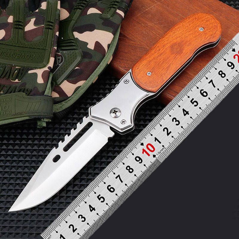 不锈钢水果刀 高硬度野营小刀 多功能随身刀户外折刀 家用小刀