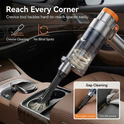 Car Vacuum Cleaner with Super Powerful Suction, Wireless Handheld, Portable, for Car and Home Use, with Blowing and Suction Functions