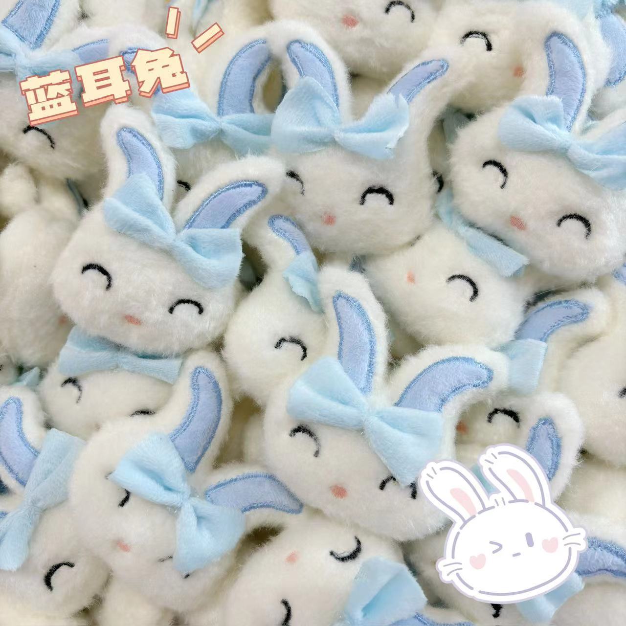 Caricatura grande peluche lindo conejo muñeca pin bolsas escolares bufandas decoración accesorios de ropa