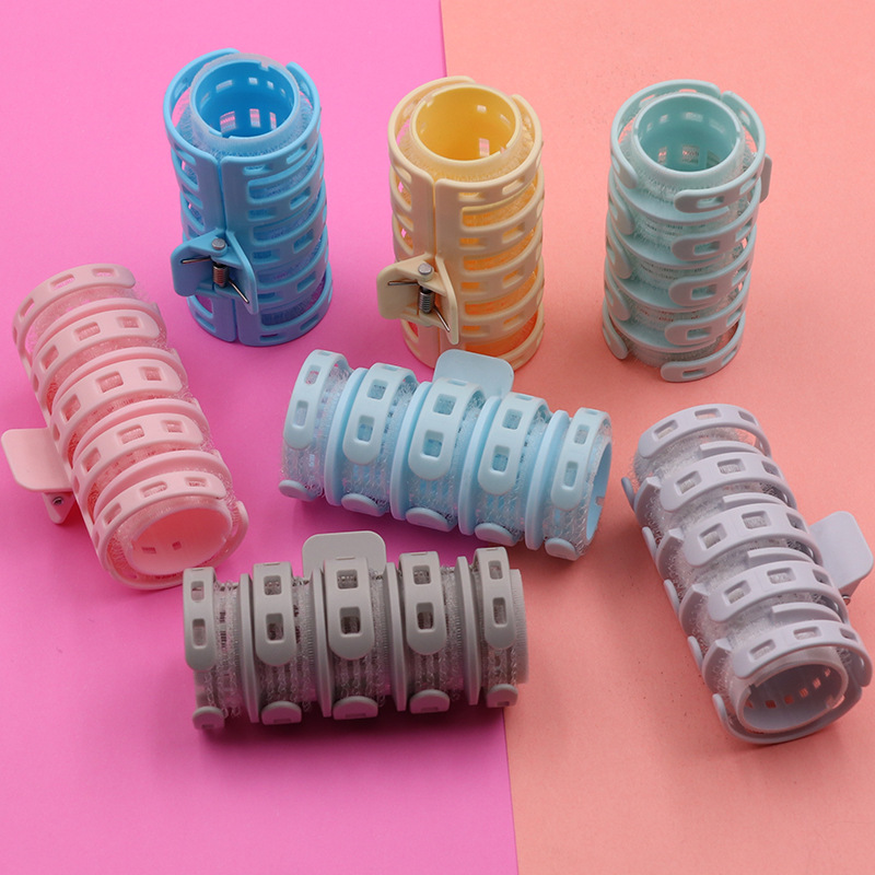 跨境新款卷发器带夹魔术卷自粘发卷夹发筒卷空气刘海卷美发工具|ru