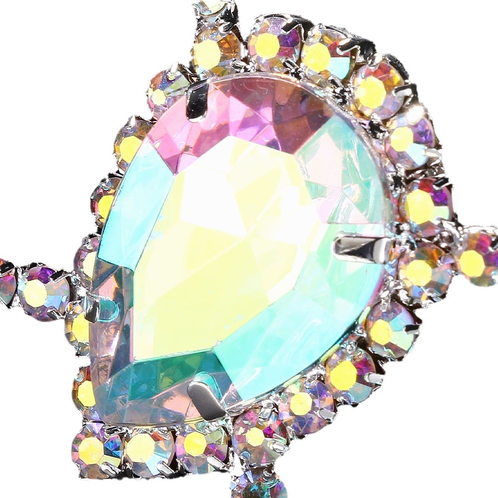 AliExpress Venta caliente gota de agua cadena de la pierna estilo bohemio color rhinestone fuerza elástica Dios pierna decoración Cuerpo cadena