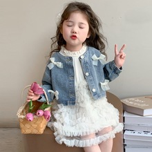 女童春装牛仔外套2025新款儿童外穿百搭上衣春秋季洋气时髦小女孩
