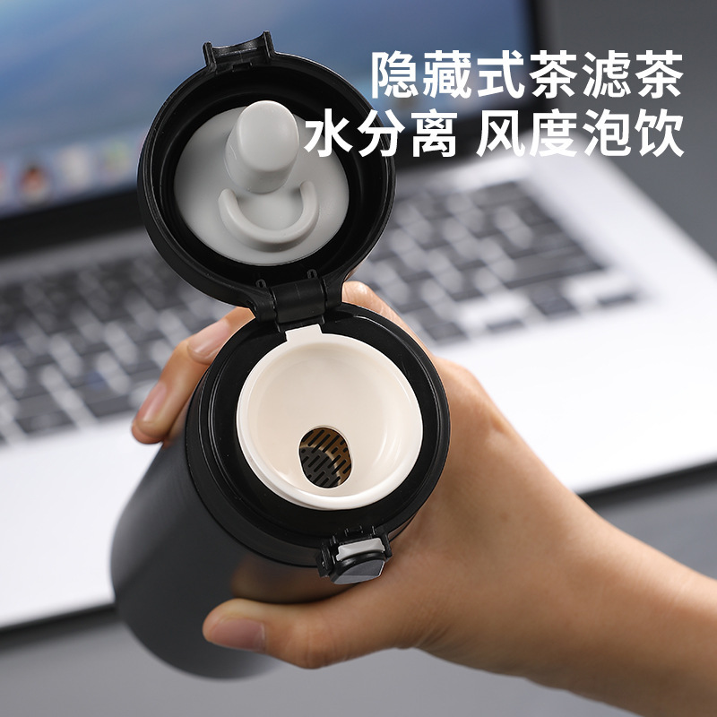 新型316L弾跳杯軽豪華便利直飲杯高級ビジネスステンレス真空保温車載自動車カップ|undefined