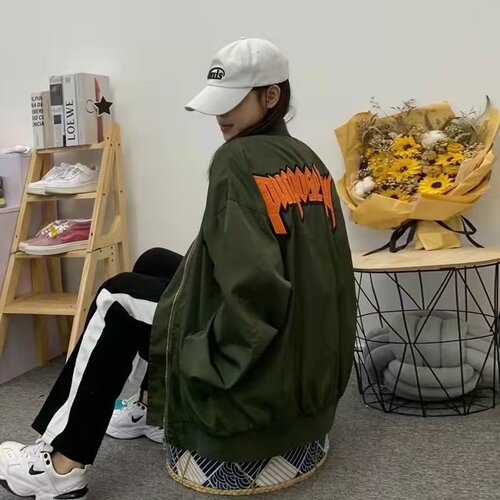 Wholesale spring and autumn baseball uniforms casual new coat letter print national trend loose couple coat