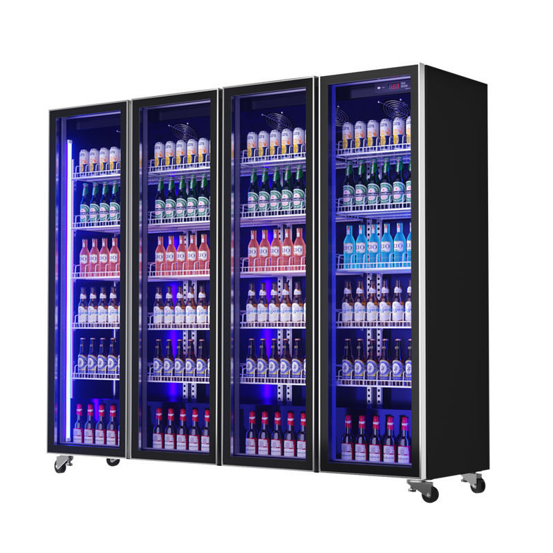 Gabinete de exhibición de bebidas sin helada refrigerado por aire Gabinete de exhibición de refrigeración Gabinete de exhibición de cerveza comercial