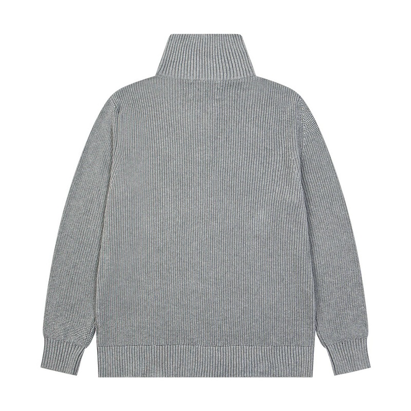 CK爆款 Jeans25ss 秋冬三色男女同款简约刺绣立领半拉链针织套头|undefined