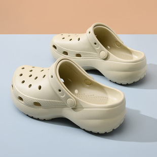New Croos Cloud Series Croc Shoes Women's Fashion Easiest for Match Outdoor Heightening Anti-Slip Sandals and Slippers Dropshipping