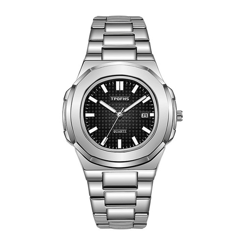 New Internet celebrity calendar luminous plaid steel band watch Nautilus Jane quartz business casual men's watch